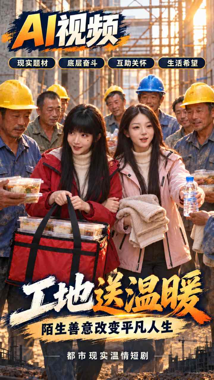 【AI成人视频】工地送温暖 陌生善意改变平凡人生