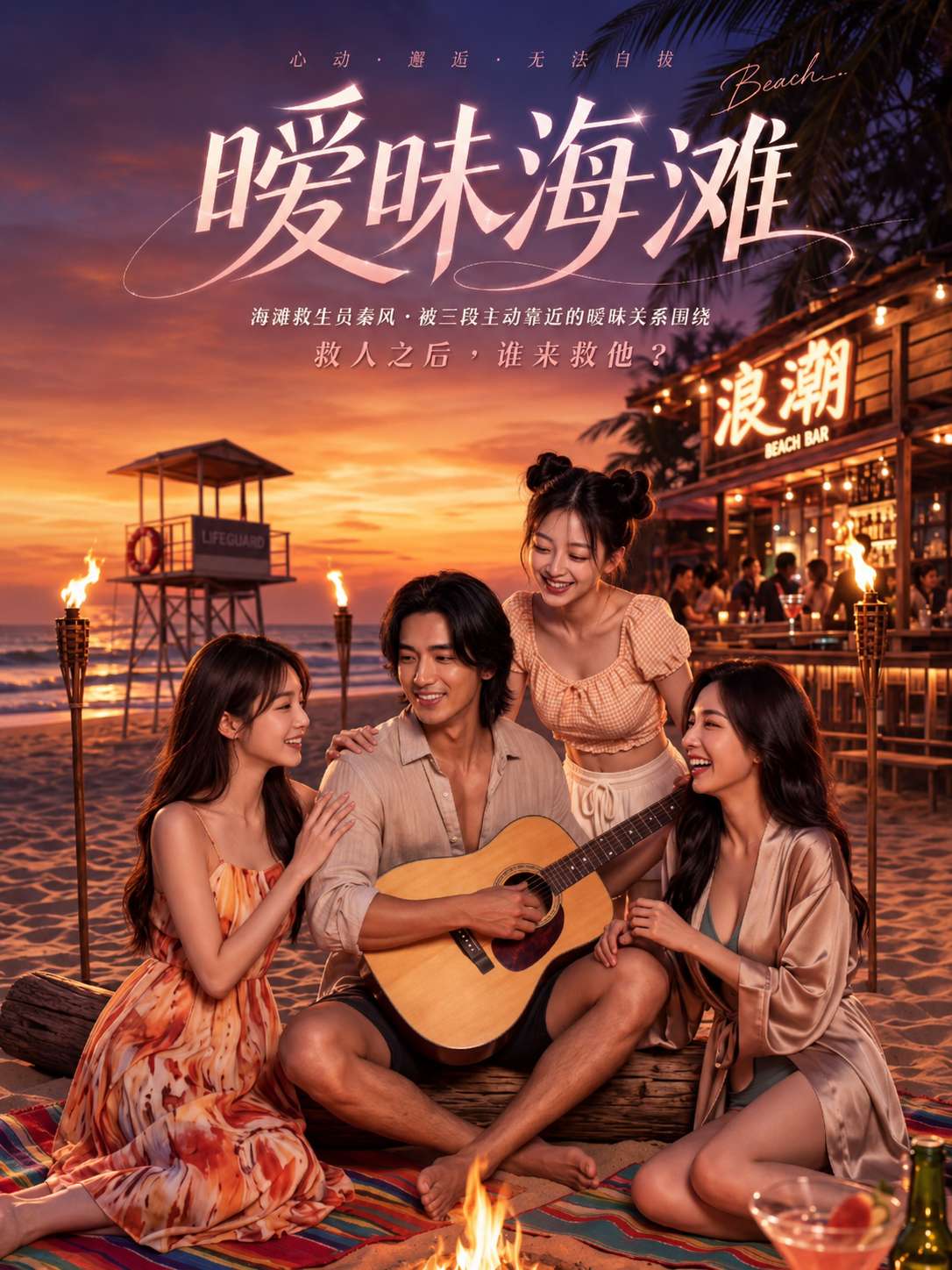 【AI成人短剧】暧昧海滩