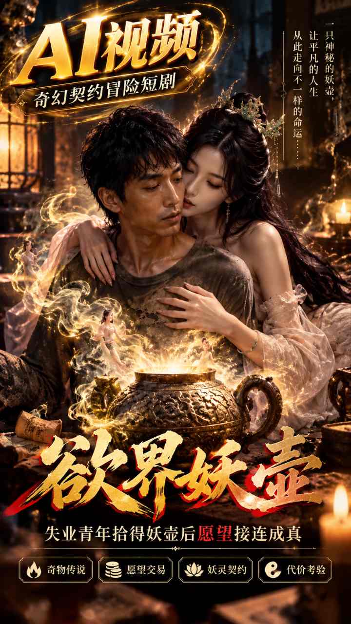 【AI成人视频】欲界妖壶 失业青年拾得妖壶后愿望接连成真