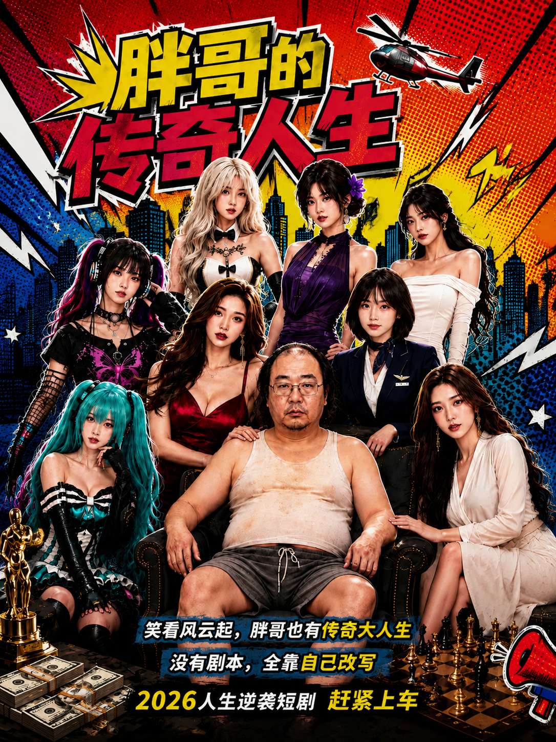 【AI成人短剧】胖哥的传奇人生