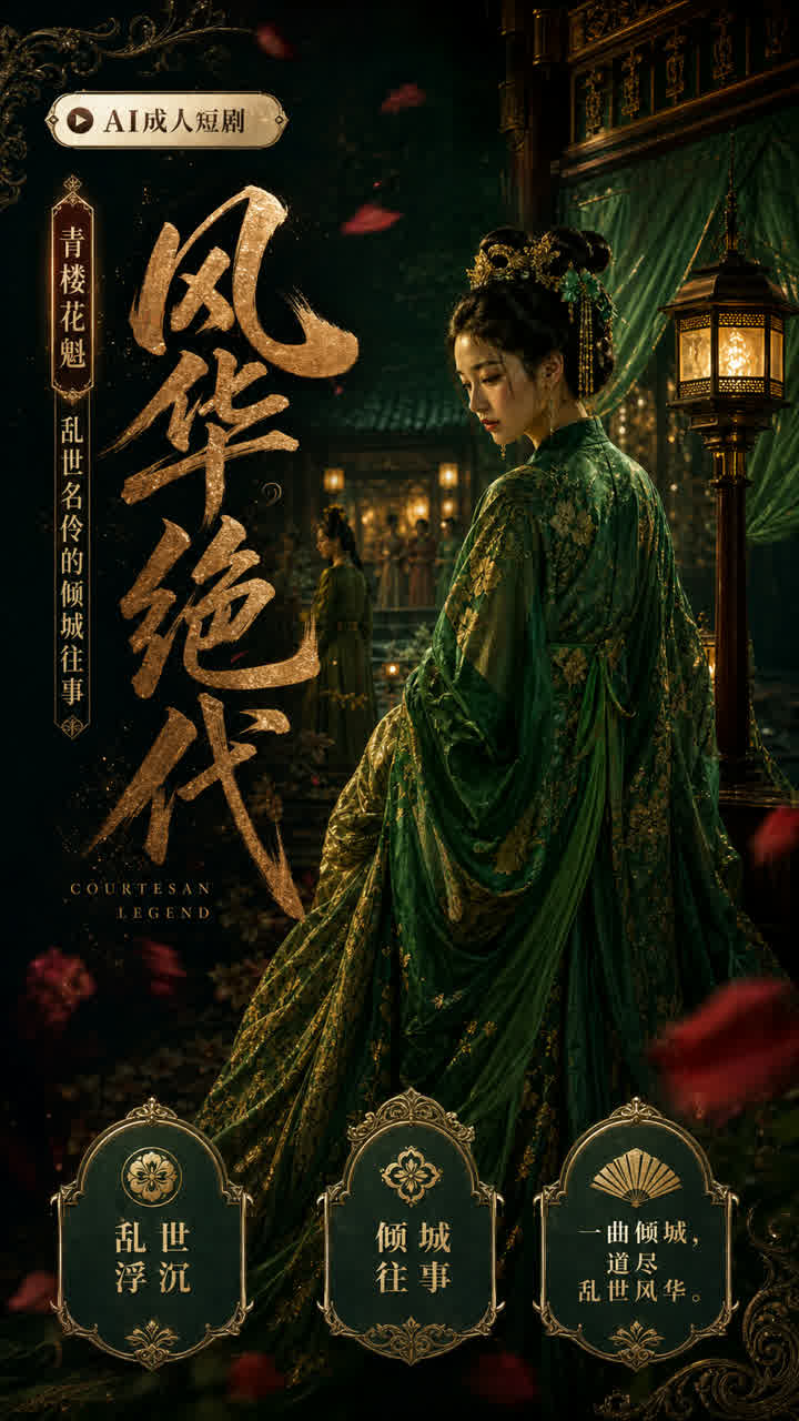 【AI成人视频】青楼花魁乱世名伶的倾城往事